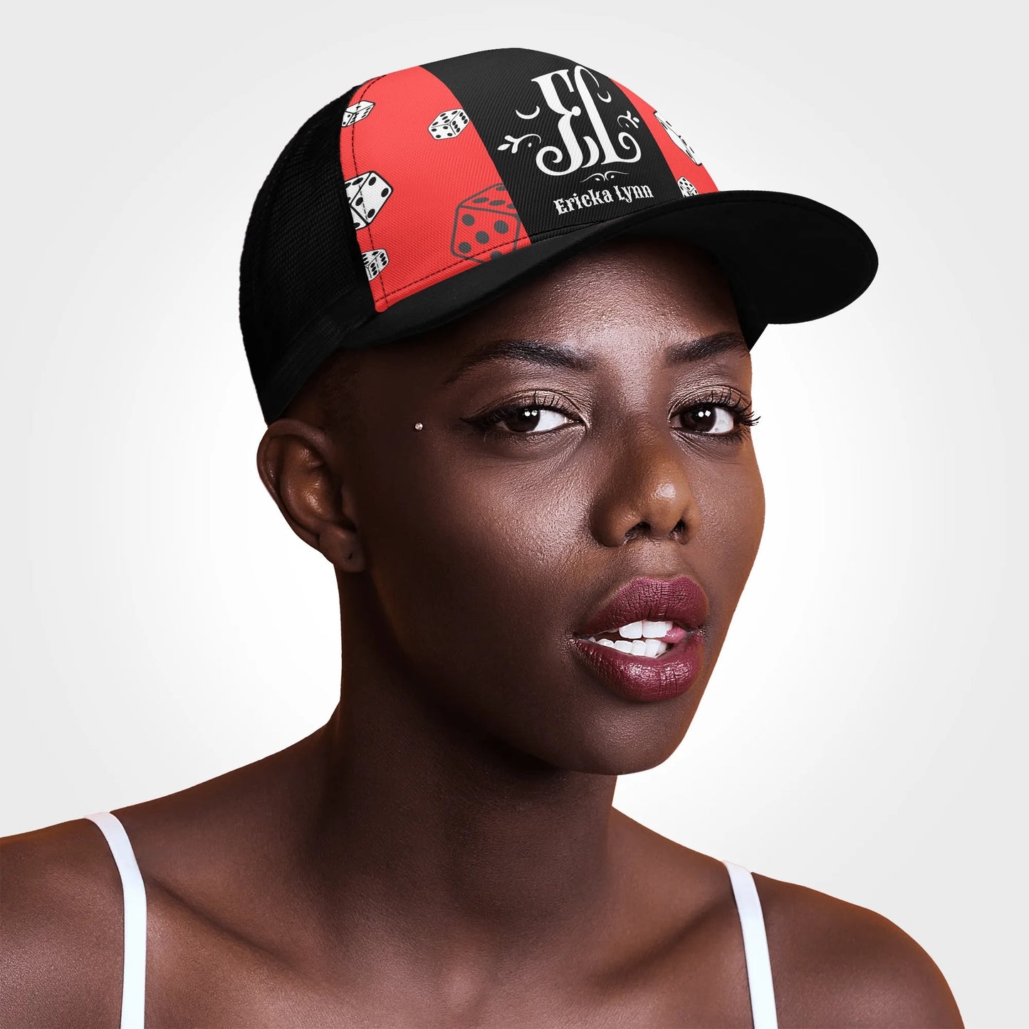 ERICKA LYNN "ROLL THE DICE" Front Printing Mesh Trucker Hats