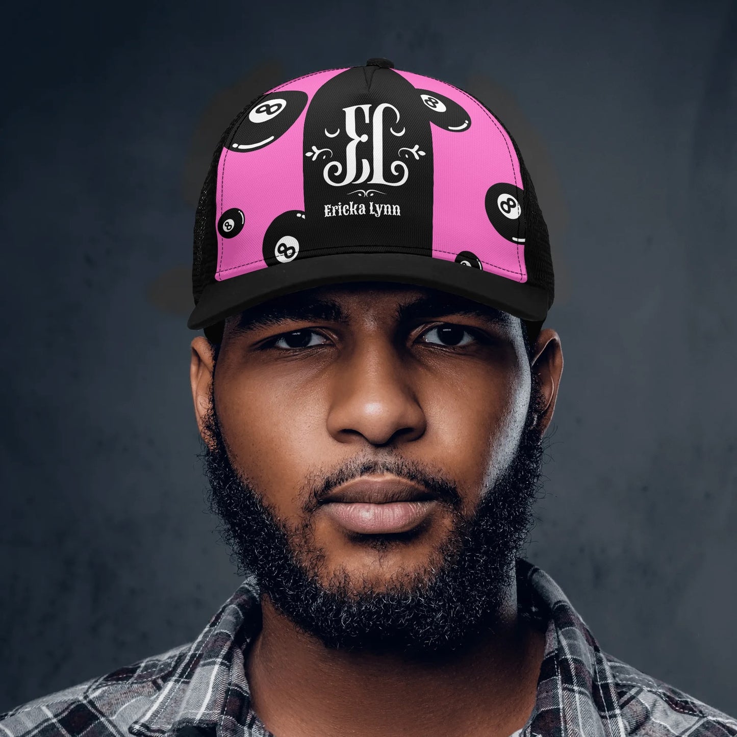ERICKA LYNN "8 BALL" Front Printing Mesh Trucker Hats