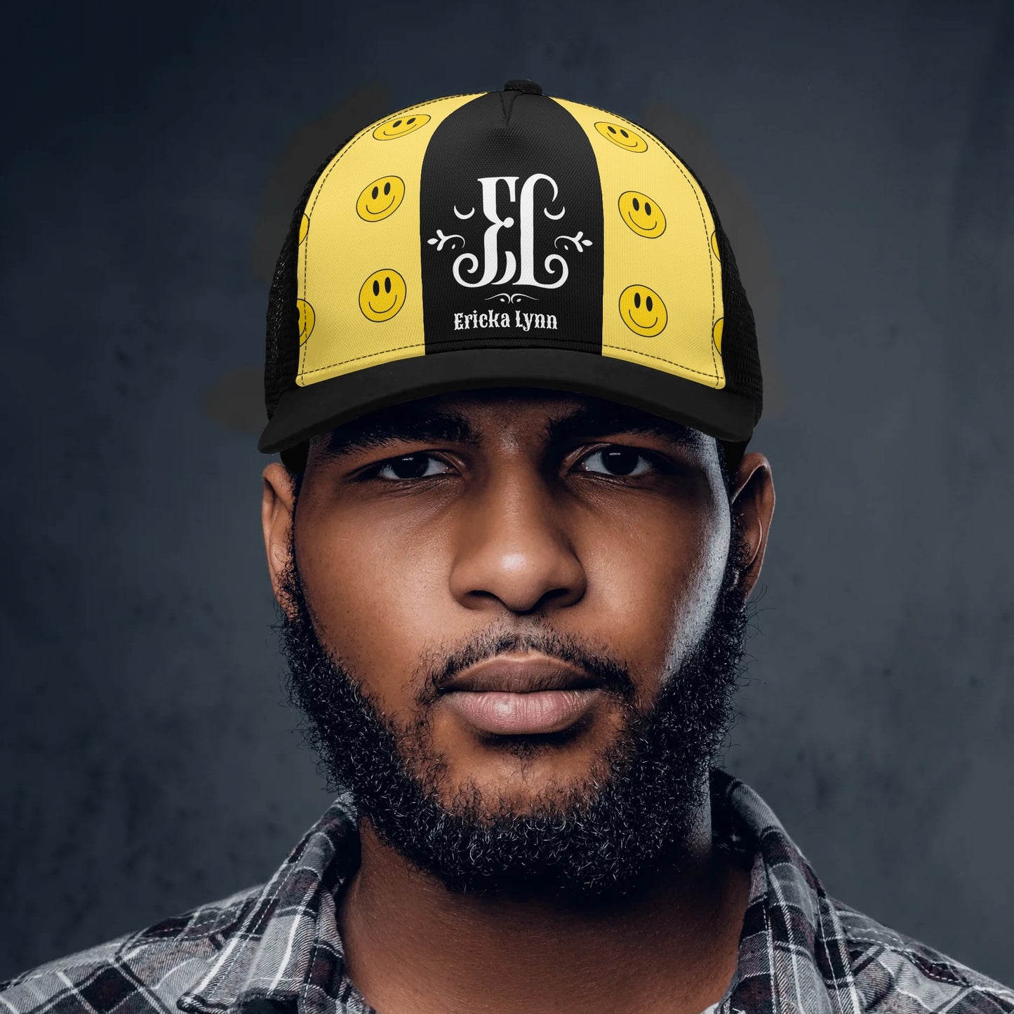 ERICKA LYNN "SMILES" Front Printing Mesh Trucker Hats