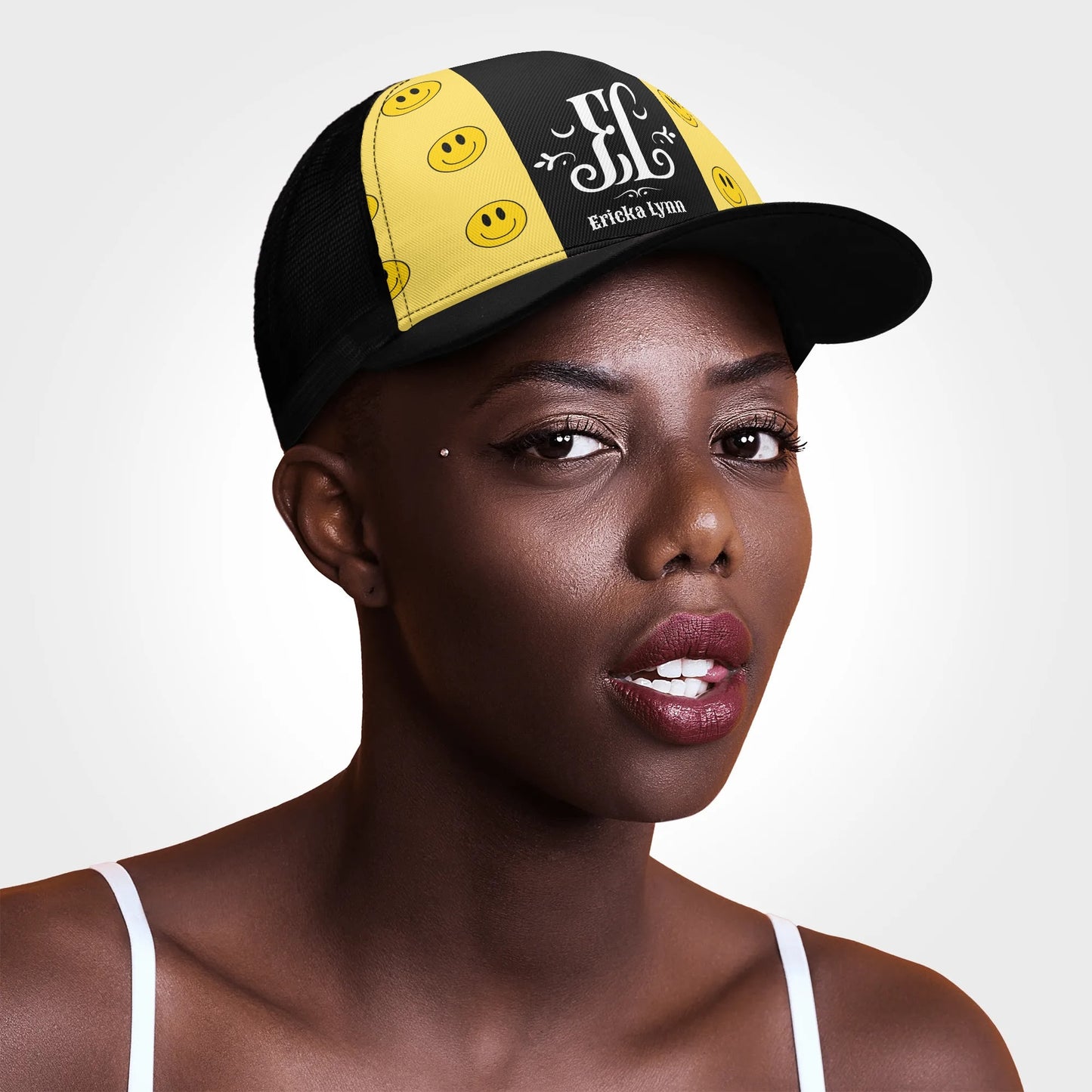 ERICKA LYNN "SMILES" Front Printing Mesh Trucker Hats