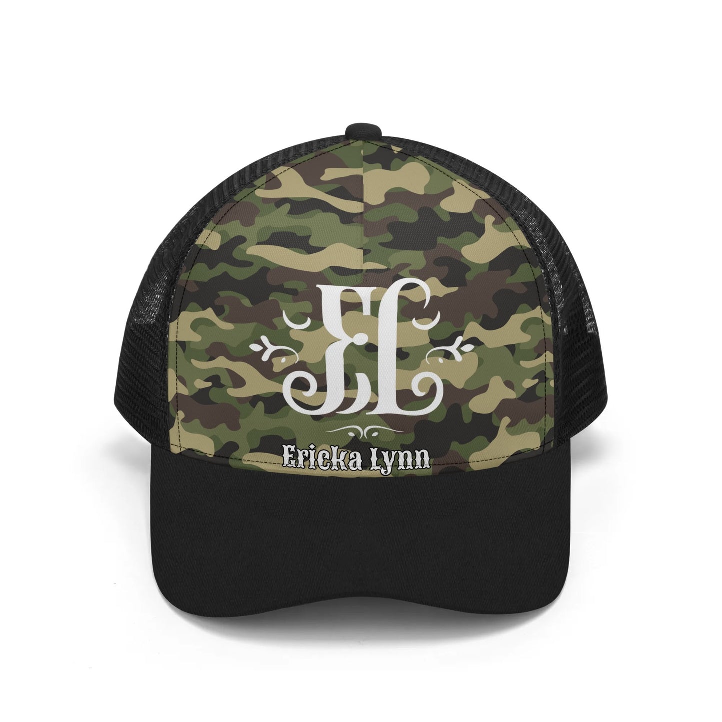 ERICKA LYNN "CAMO" Front Printing Mesh Trucker Hats