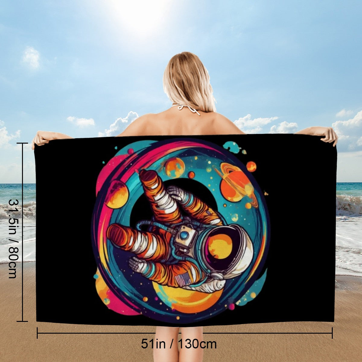 Astrofloat in Space- Microfiber Beach Towel