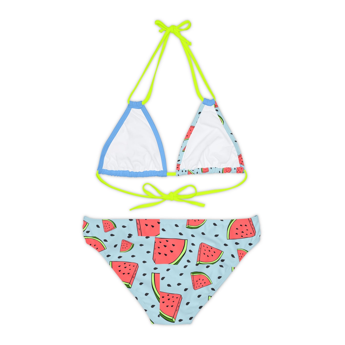 Watermelon Crawl Strappy Bikini Set (AOP)