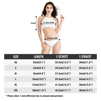 Butterfly Basic - Womens Bikini Sets High Neck Two Piece Swimsuit