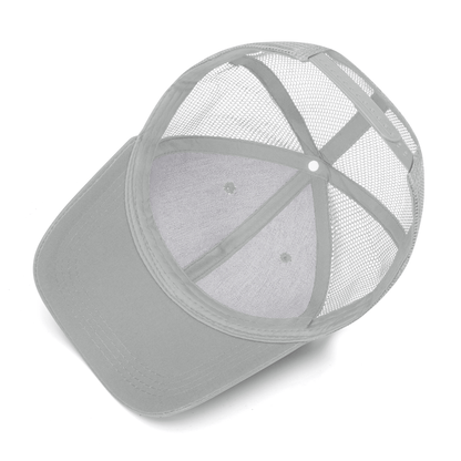 Emobrideried Grid Mesh Trucker Hat
