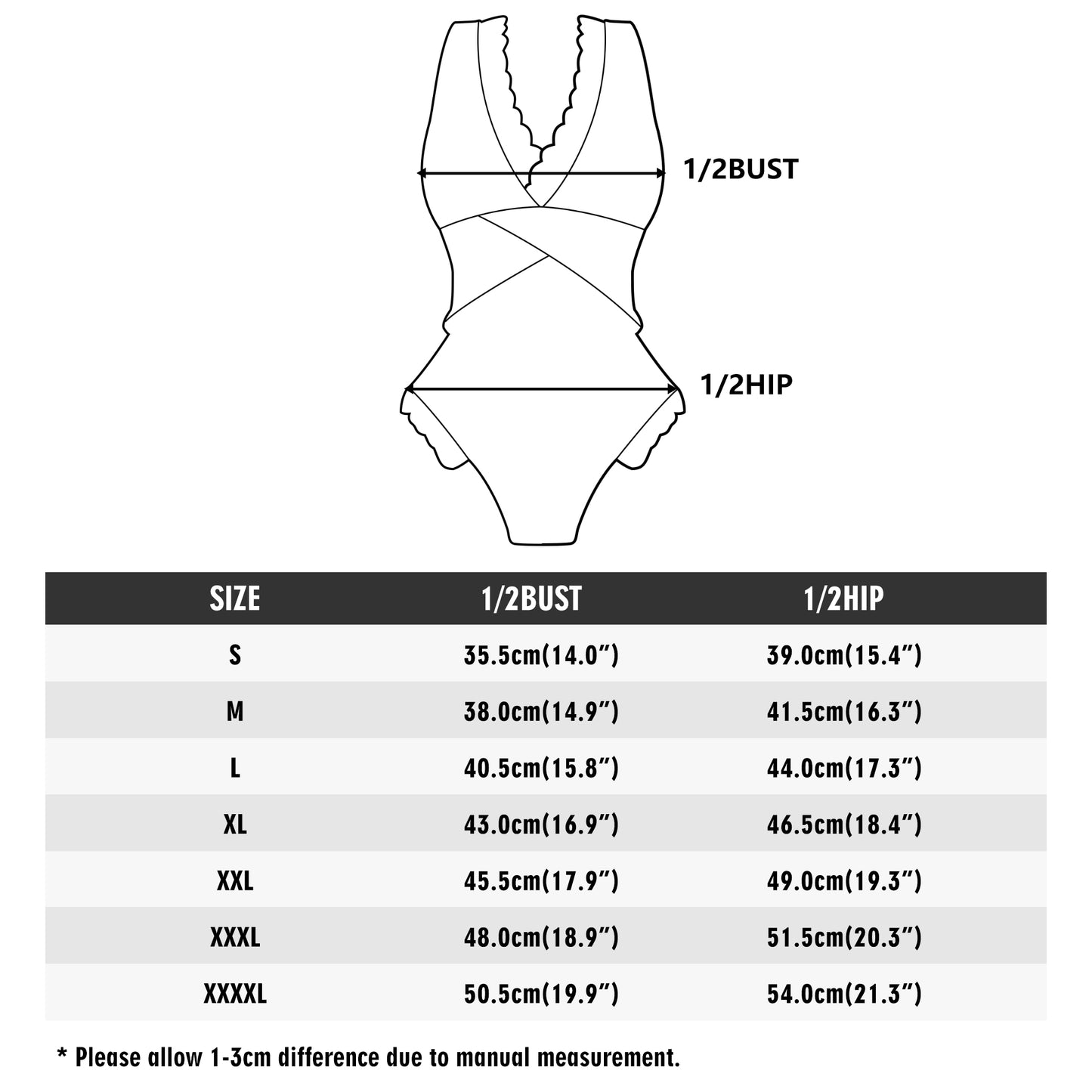 FEELIN INSECTUAL - Womens Ruffle Edge Cross-Front One Piece Swimsuit Bathing Suit