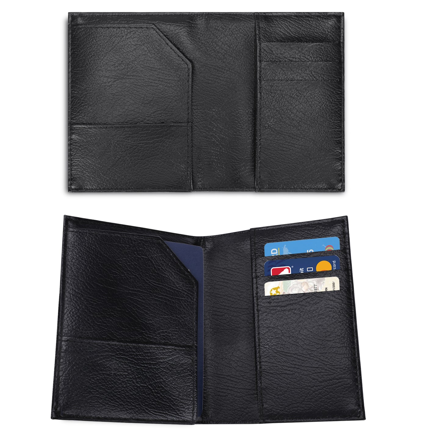 PU Leather Passport Case Business Name ID Card Holder