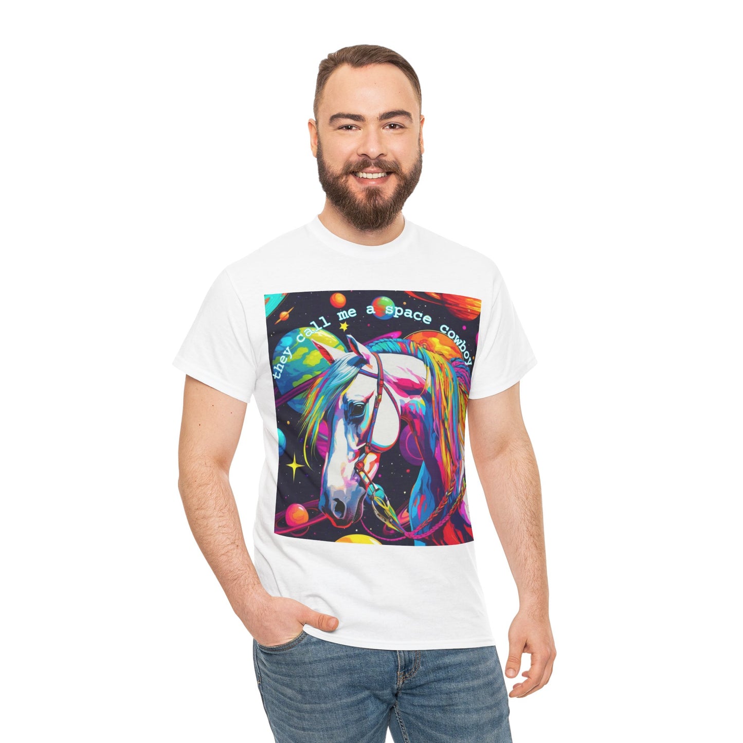 "They Call Me a Space Cowboy" - Unisex Heavy Cotton Tee