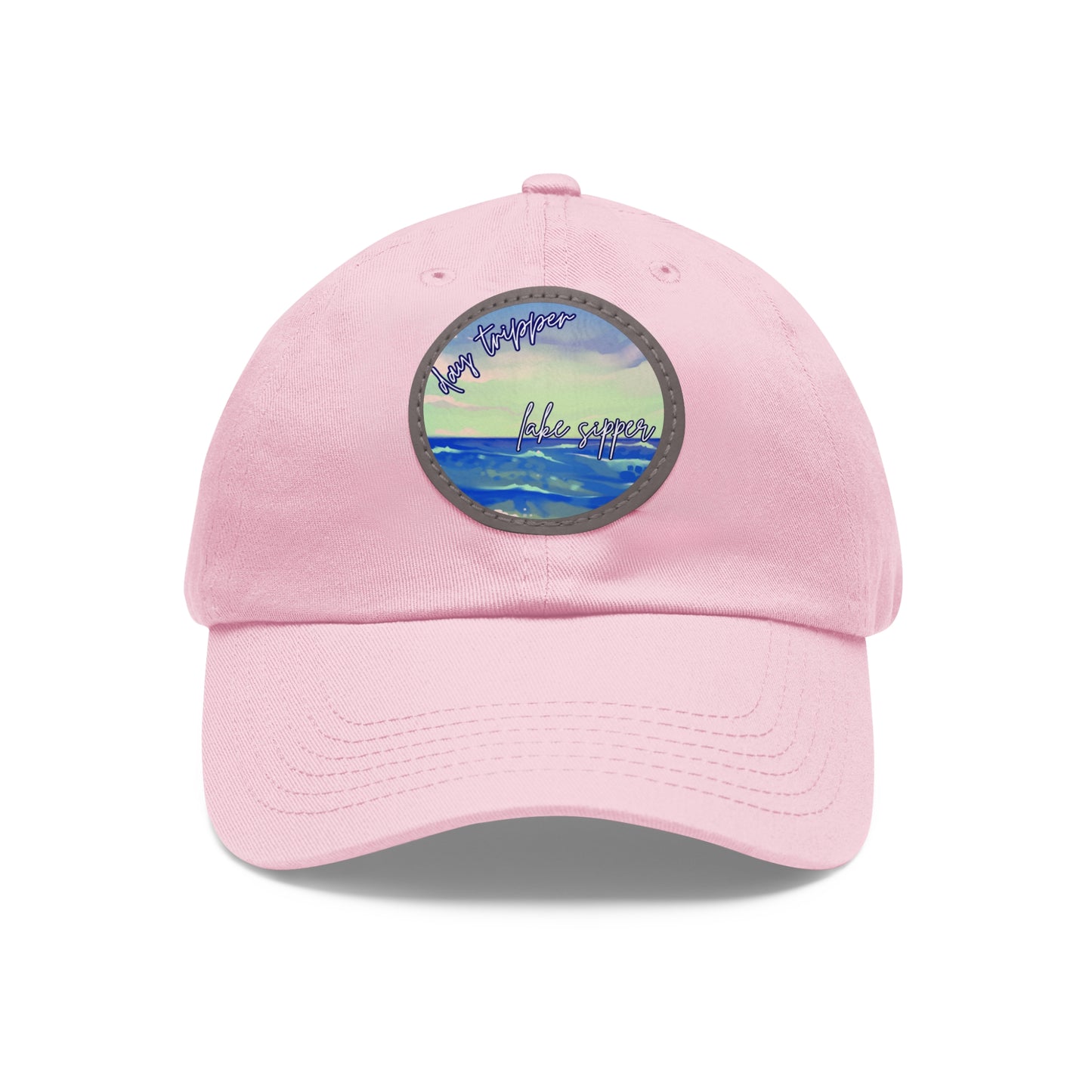 Dad Hat with Leather Patch (Round)