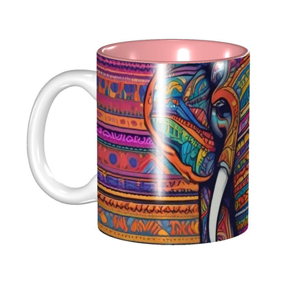 Tribal Elephant - Ceramic Coffee Mugs