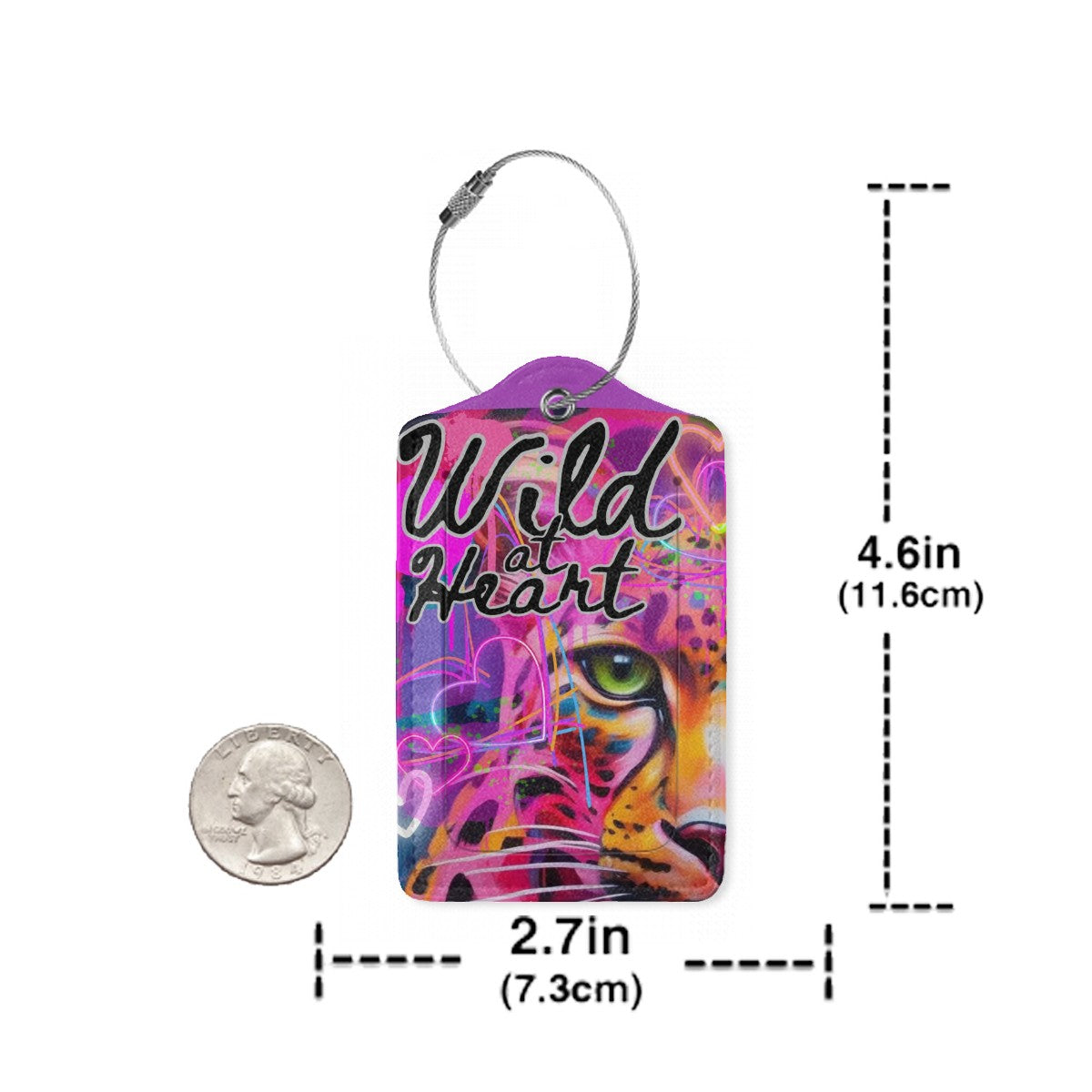 Wild at Heart - Leather Tag for Suitcase