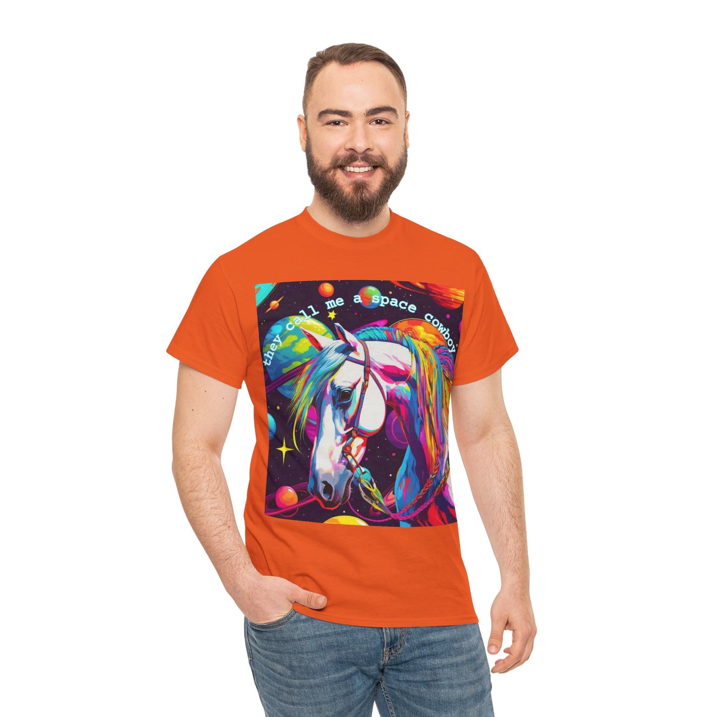 "They Call Me a Space Cowboy" - Unisex Heavy Cotton Tee