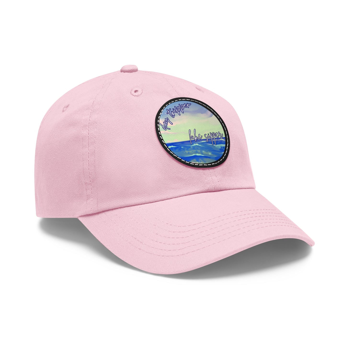 Dad Hat with Leather Patch (Round)