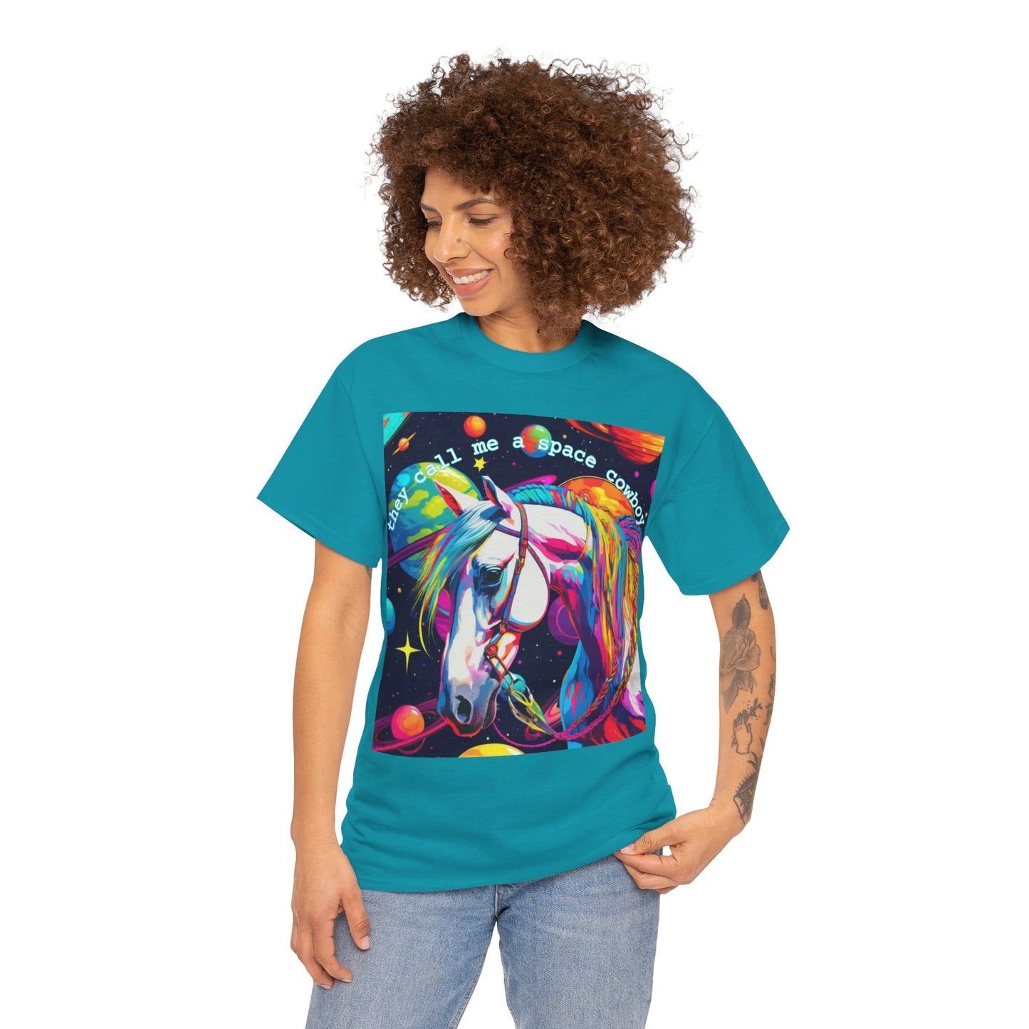 "They Call Me a Space Cowboy" - Unisex Heavy Cotton Tee