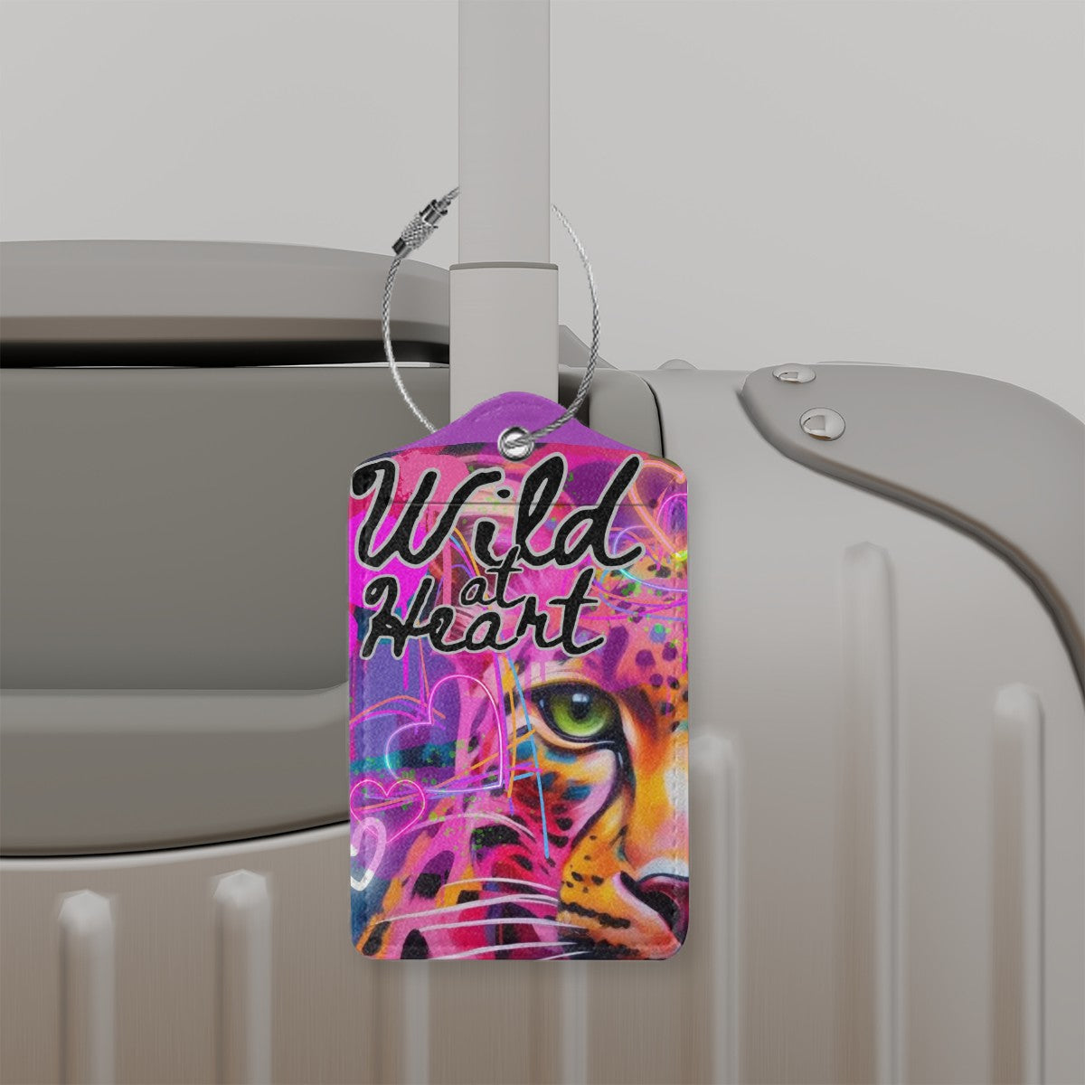 Wild at Heart - Leather Tag for Suitcase