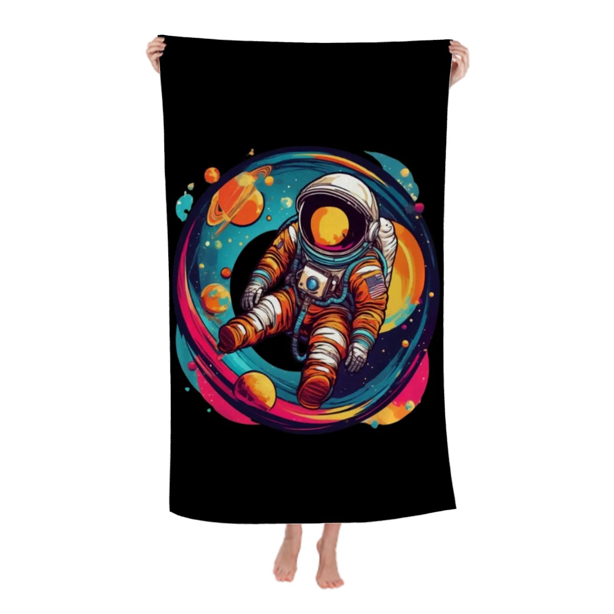 Astrofloat in Space- Microfiber Beach Towel