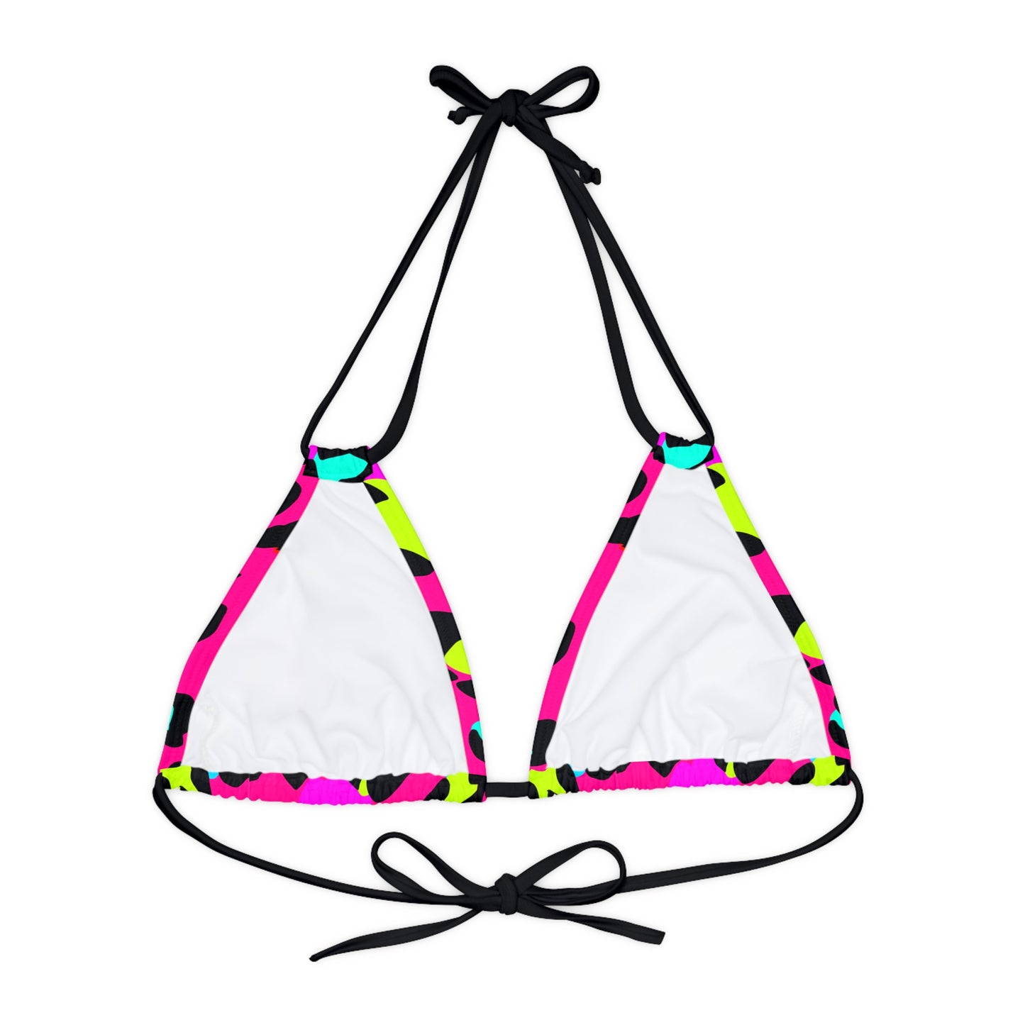 Strappy Triangle Bikini Top (AOP)