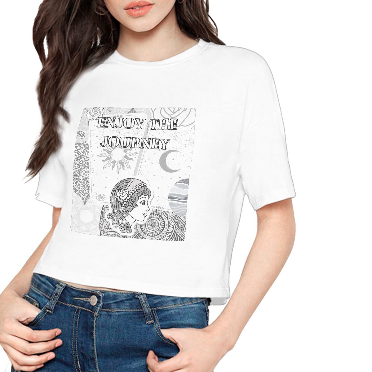 'Enjoy the Journey, Gypsy' Crop T-Shirt