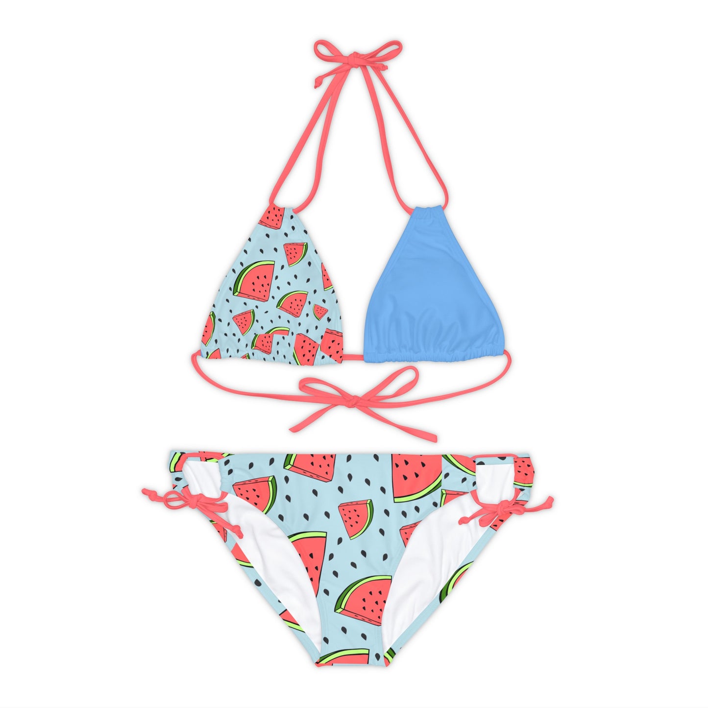 Watermelon Crawl Strappy Bikini Set (AOP)