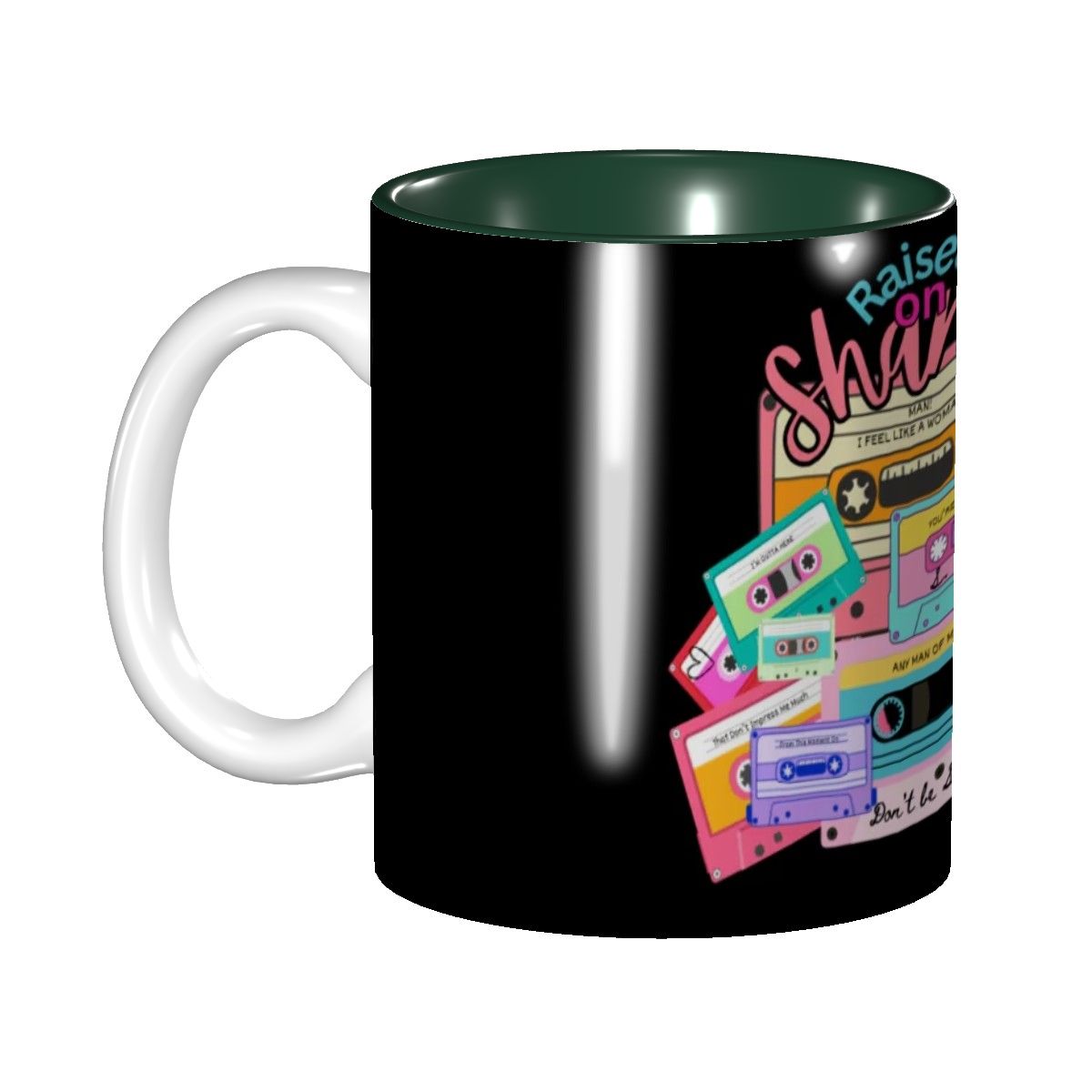 "Raised on Shania" Ceramic Coffee Mug (Pick your COLOR!)