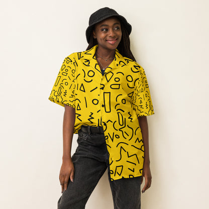 Funky Scribbles - Unisex Button-up Shirt