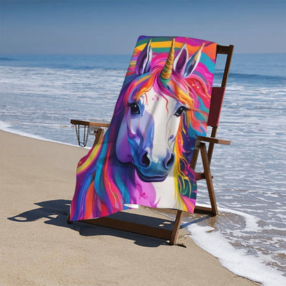 Rainbow Unicorn - Microfiber Beach Towel