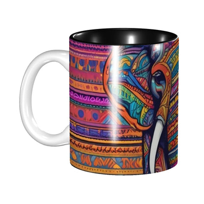 Tribal Elephant - Ceramic Coffee Mugs