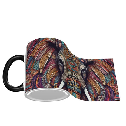 Dark Tribal Elephant - Coffee Mugs Ceramic