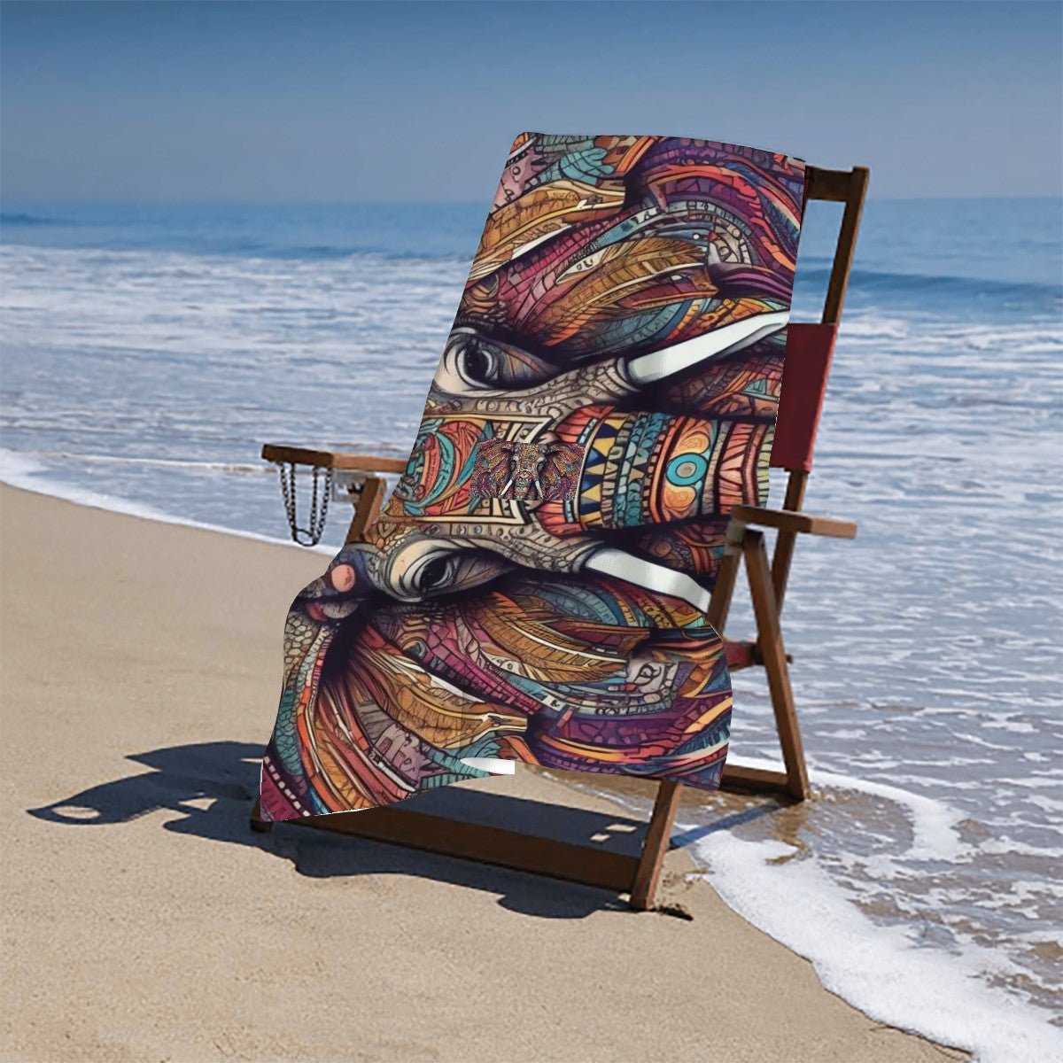 Tribal Elephant Microfiber Beach Towel