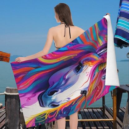 Rainbow Unicorn - Microfiber Beach Towel