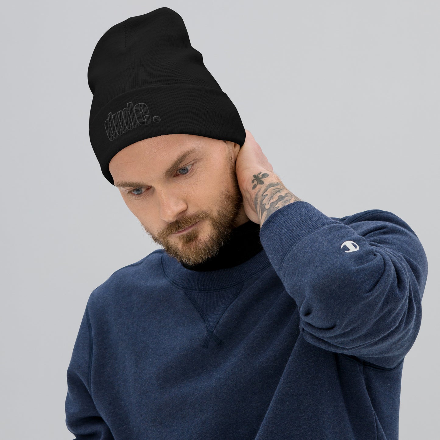 "dude" Embroidered Beanie