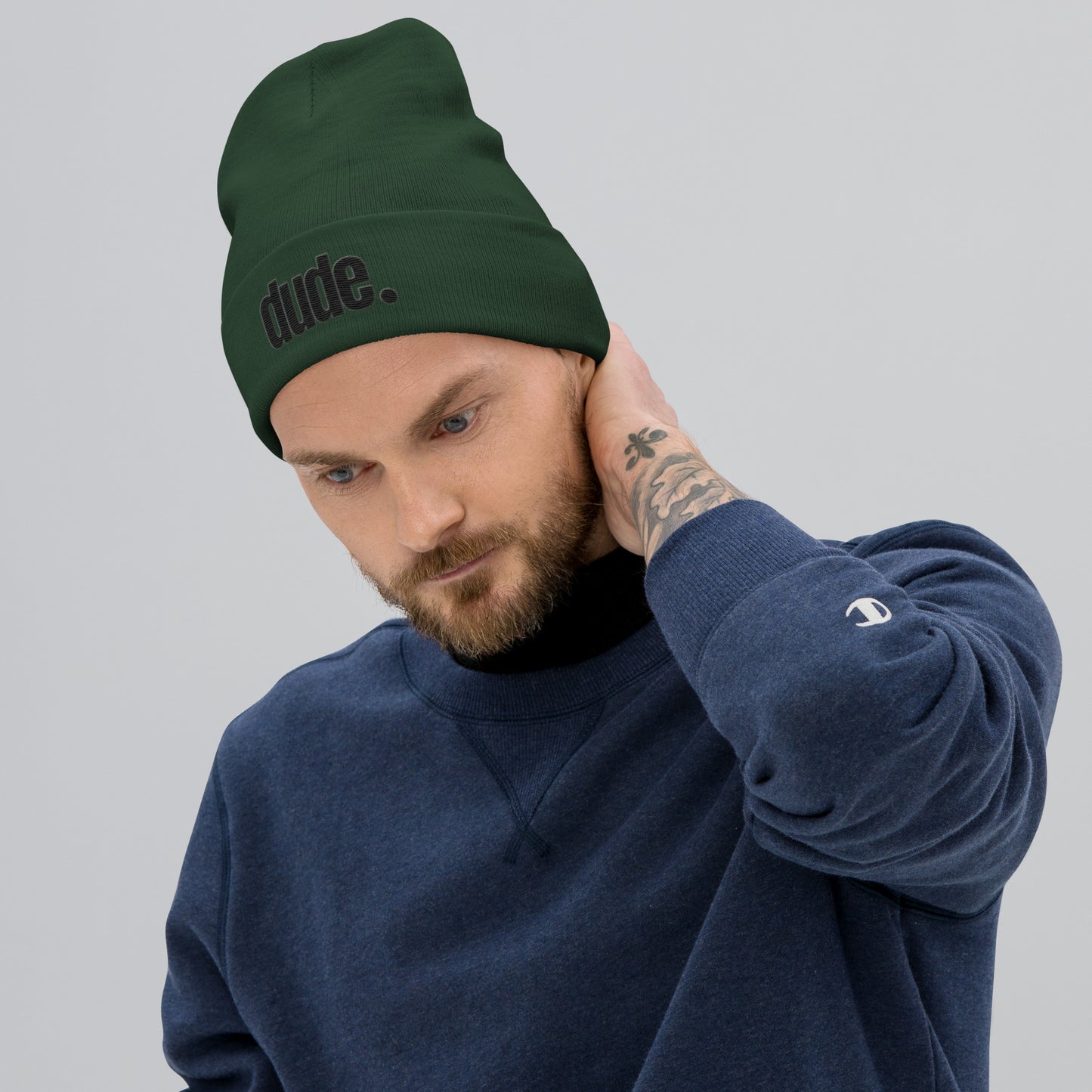 "dude" Embroidered Beanie