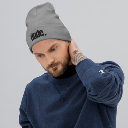 "dude" Embroidered Beanie