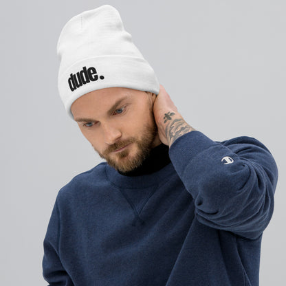 "dude" Embroidered Beanie