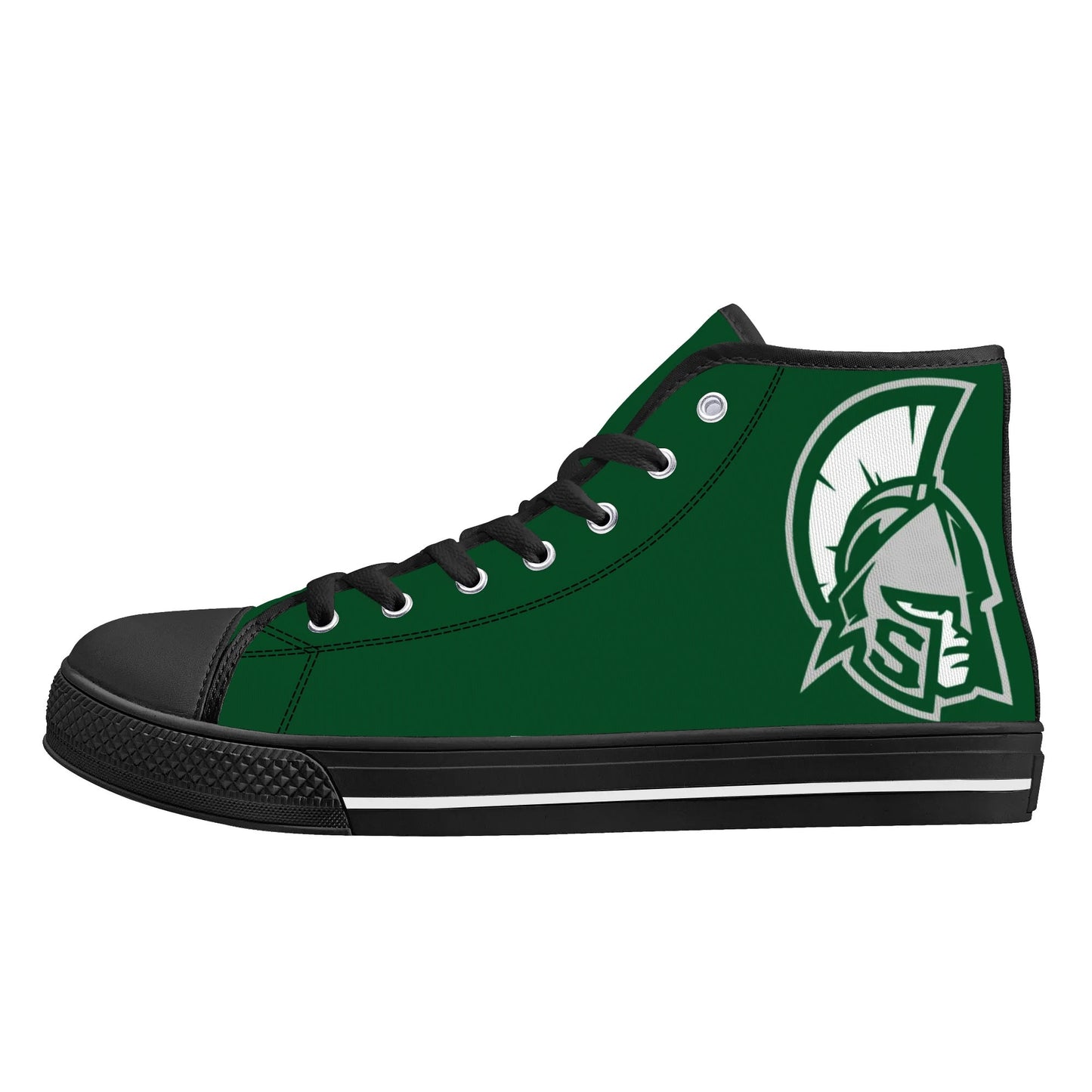 MICHIGAN STATE SPARTANS - Mens High Top Canvas Shoes - MONOCHROMATIC