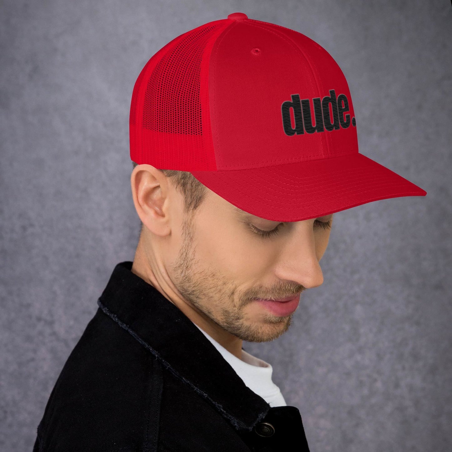 "dude." Trucker Cap